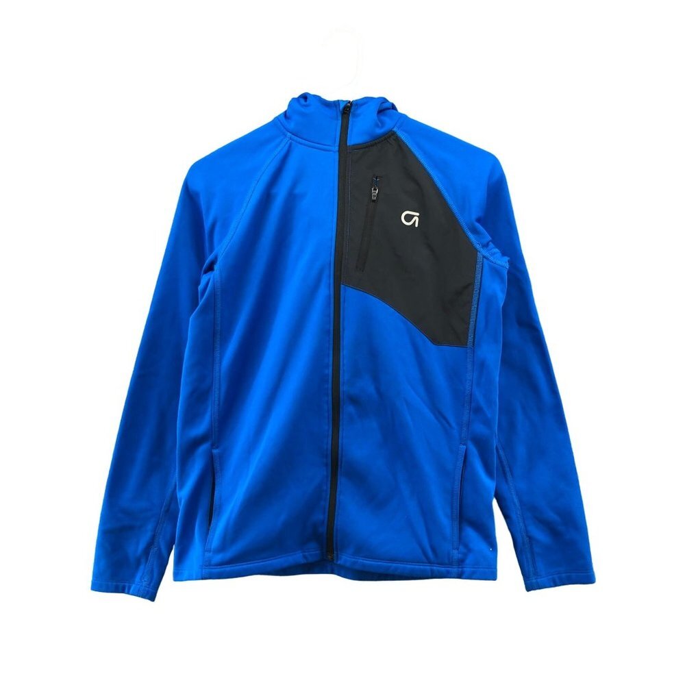 Gap Boys‎ XXL (14/16) Active Zip Hoodie Blue Black Athletic Track Jacket Fit Dry